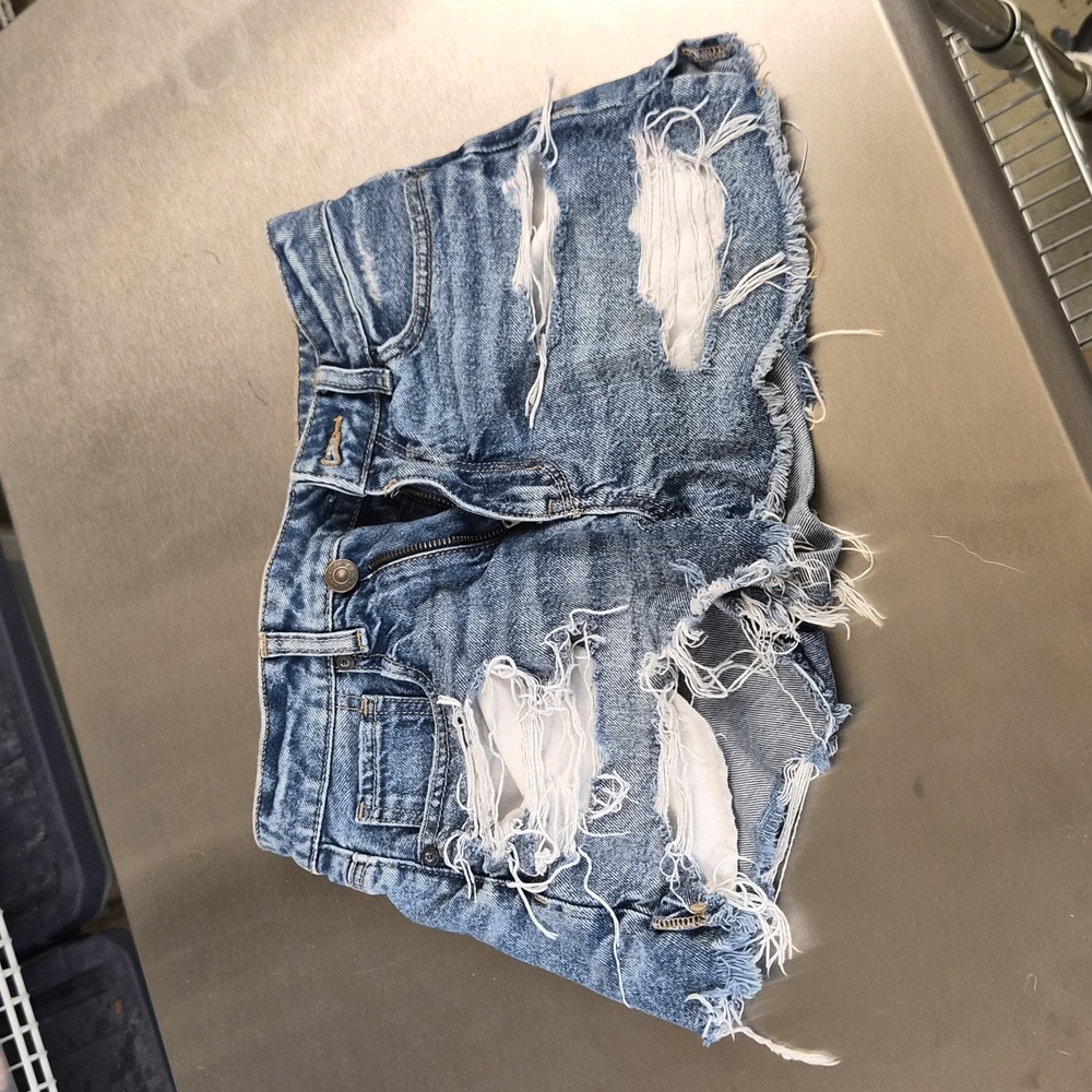 American Eagle Outfitters Ripped Blue Jean Shorts